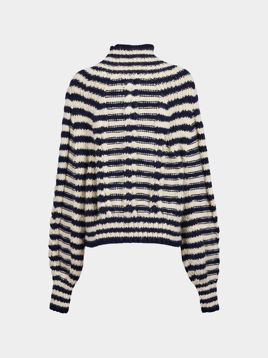 La Fetiche - Viola Hand-Knitted Wool Sweater | Size: S - Navy - ABASK