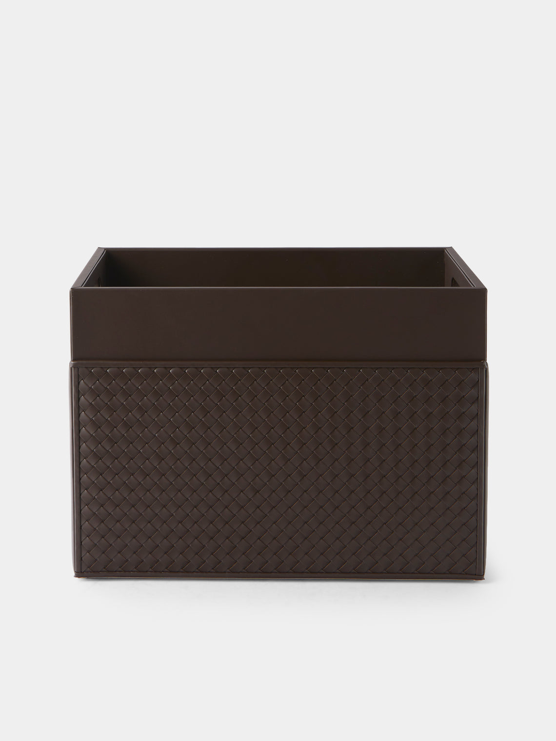 Riviere - Emy Woven Leather Magazine Holder - Brown - ABASK - 