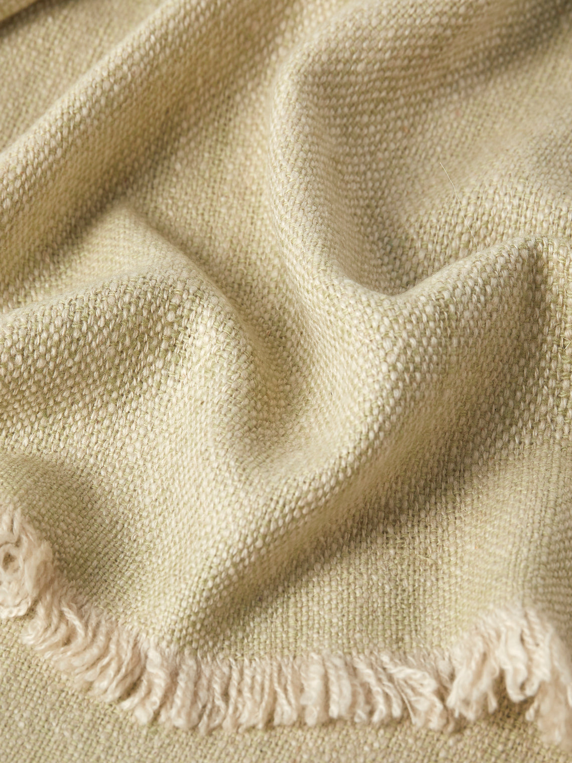 Me & K - Melange Cashmere Throw (75in/1.9m) - Green - ABASK