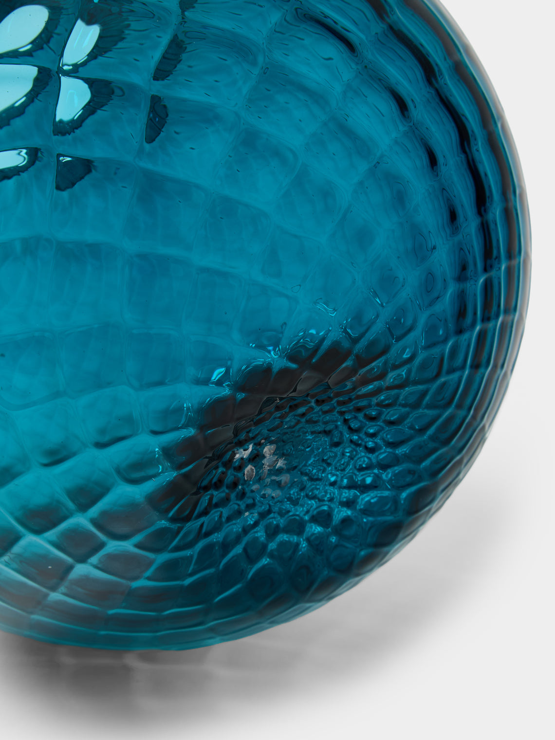 Venini - Monofiore Balloton Hand-Blown Murano Glass Vase (8in/20.5cm) - Blue - ABASK
