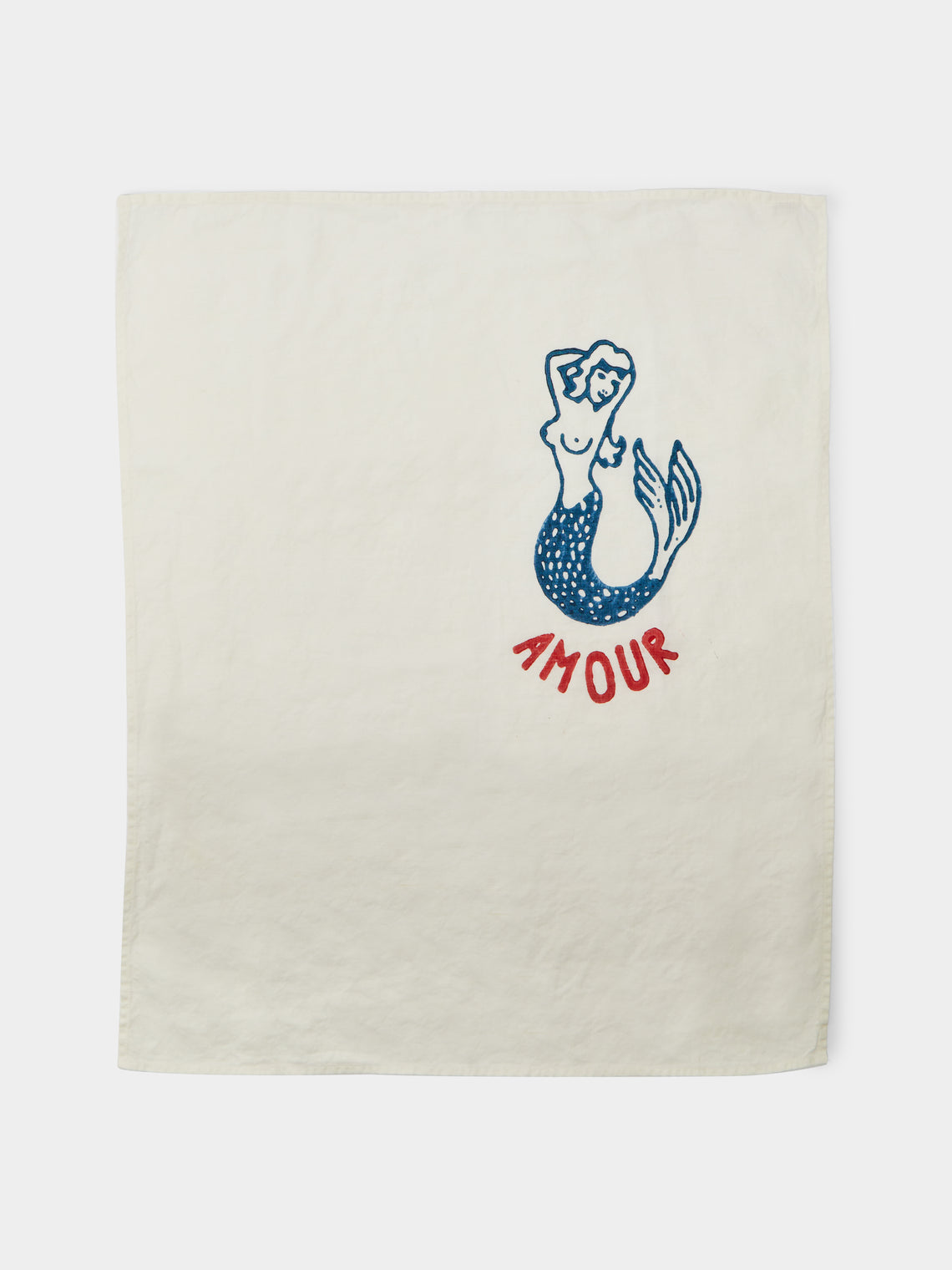 Stamperia Bertozzi - Sealife Block-Printed Linen Tea Towels (Set of 2) -  - ABASK