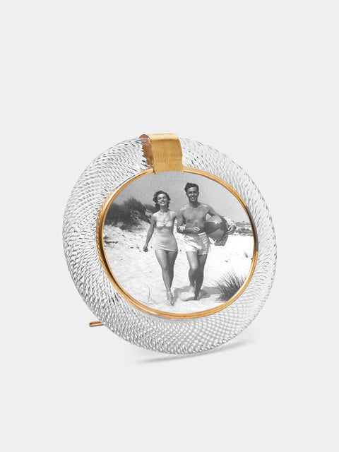 Antique and Vintage - 1960s Murano Glass Photo Frame - Clear - ABASK - 