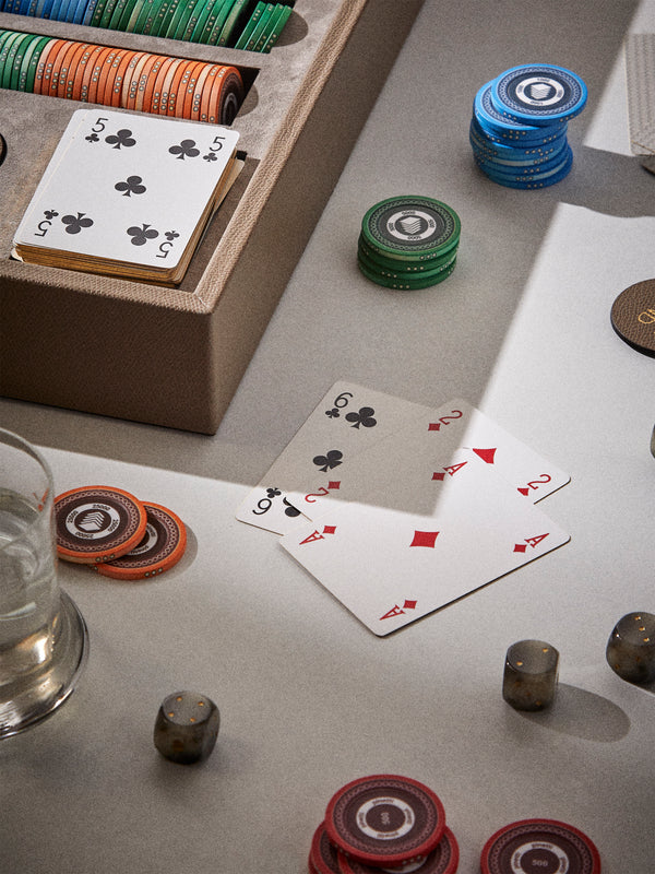 Pinetti - Leather Poker Set - Brown - ABASK