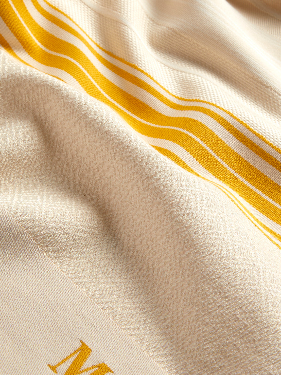 Métier - Cotton Large Beach Blanket (66in/1.7m) - Cream - ABASK