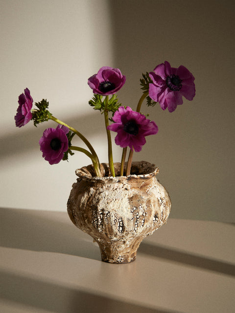 SWAY Ceramics - Poppy II Stoneware Vase - Brown - ABASK