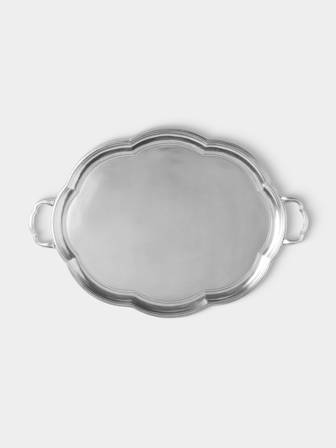 Cosi Tabellini - Britannia Pewter Tray (19.5in/50cm) - Silver - ABASK - 