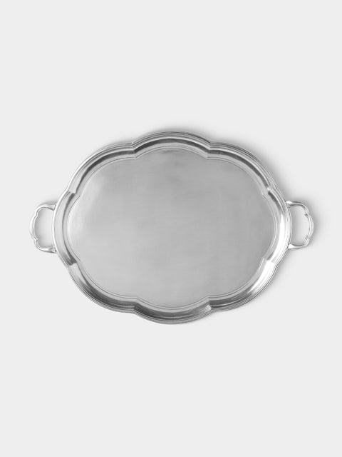 Cosi Tabellini - Britannia Pewter Tray (19.5in/50cm) - Silver - ABASK - 