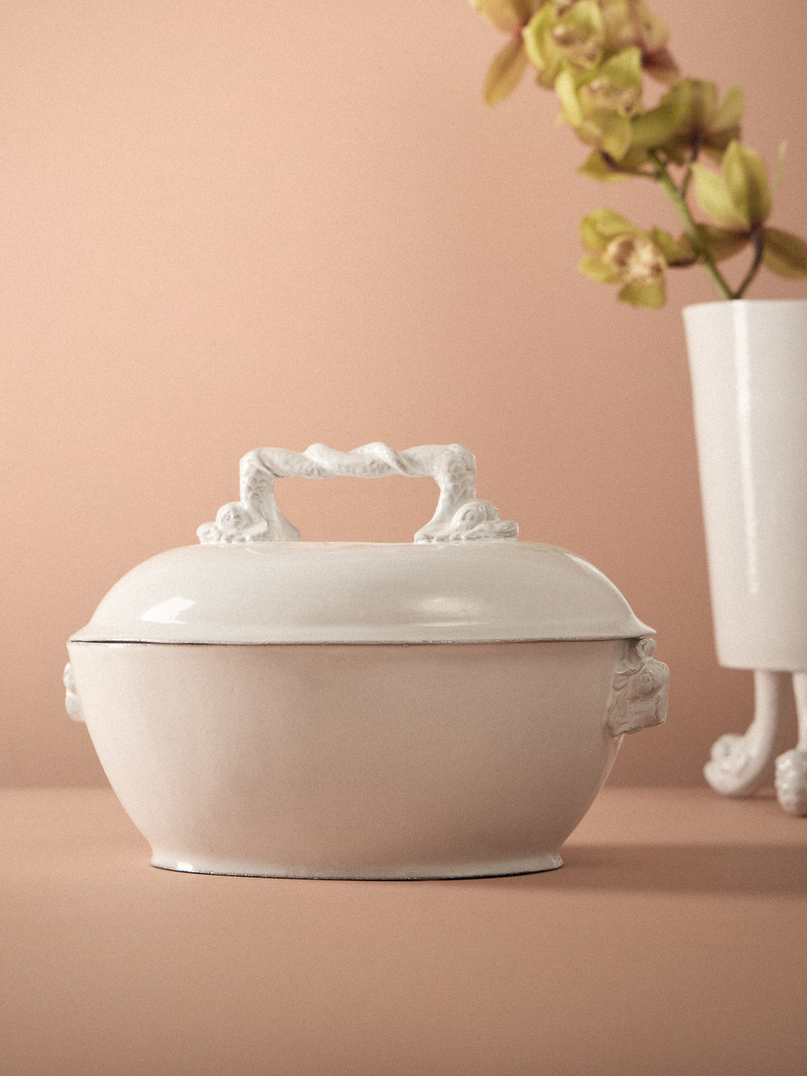 Astier de Villatte - Dragon Hand-Glazed Ceramic Lidded Soup Dish - White - ABASK