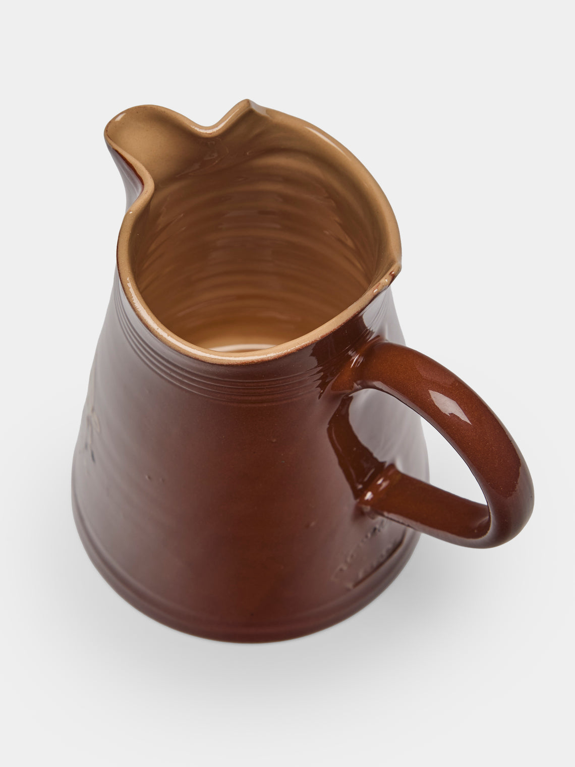 Poterie d’Évires - Pig Hand-Painted Ceramic Milk Jug - Light brown - ABASK