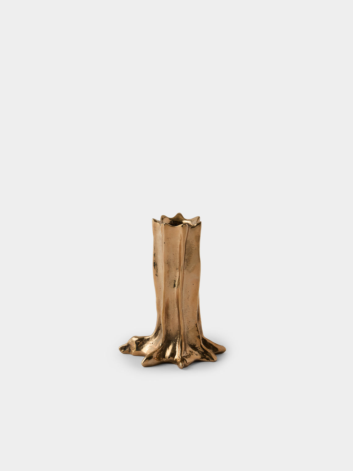 Studio Palatin - | Set of 4 | Arbor Bronze Candlesticks - Brown - ABASK
