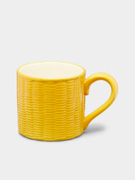 Este Ceramiche - Wicker Hand-Painted Ceramic Mugs (Set of 4) -  - ABASK - 