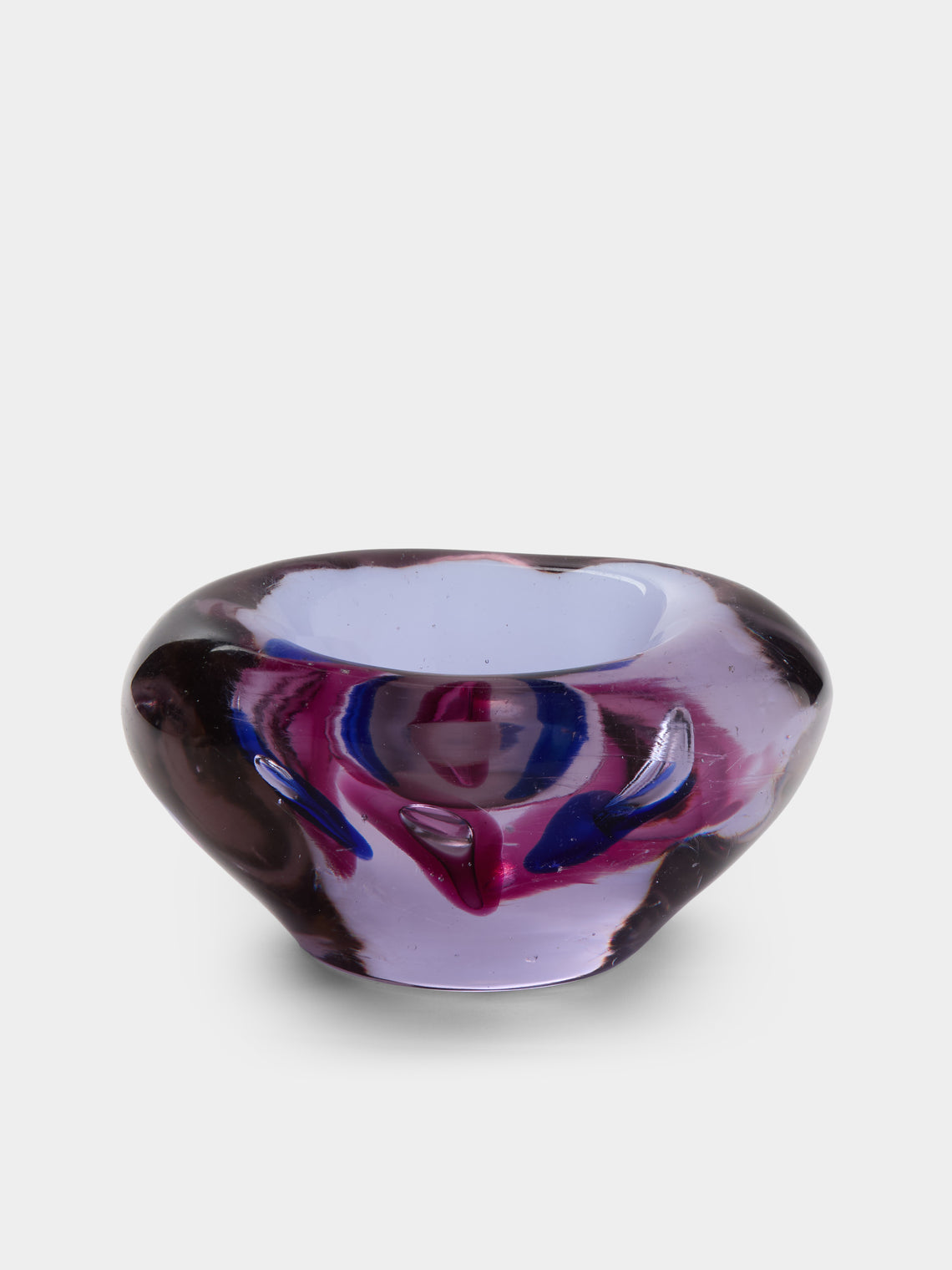 Antique and Vintage - 1960s Genoese Glass Bowl - Purple - ABASK - 