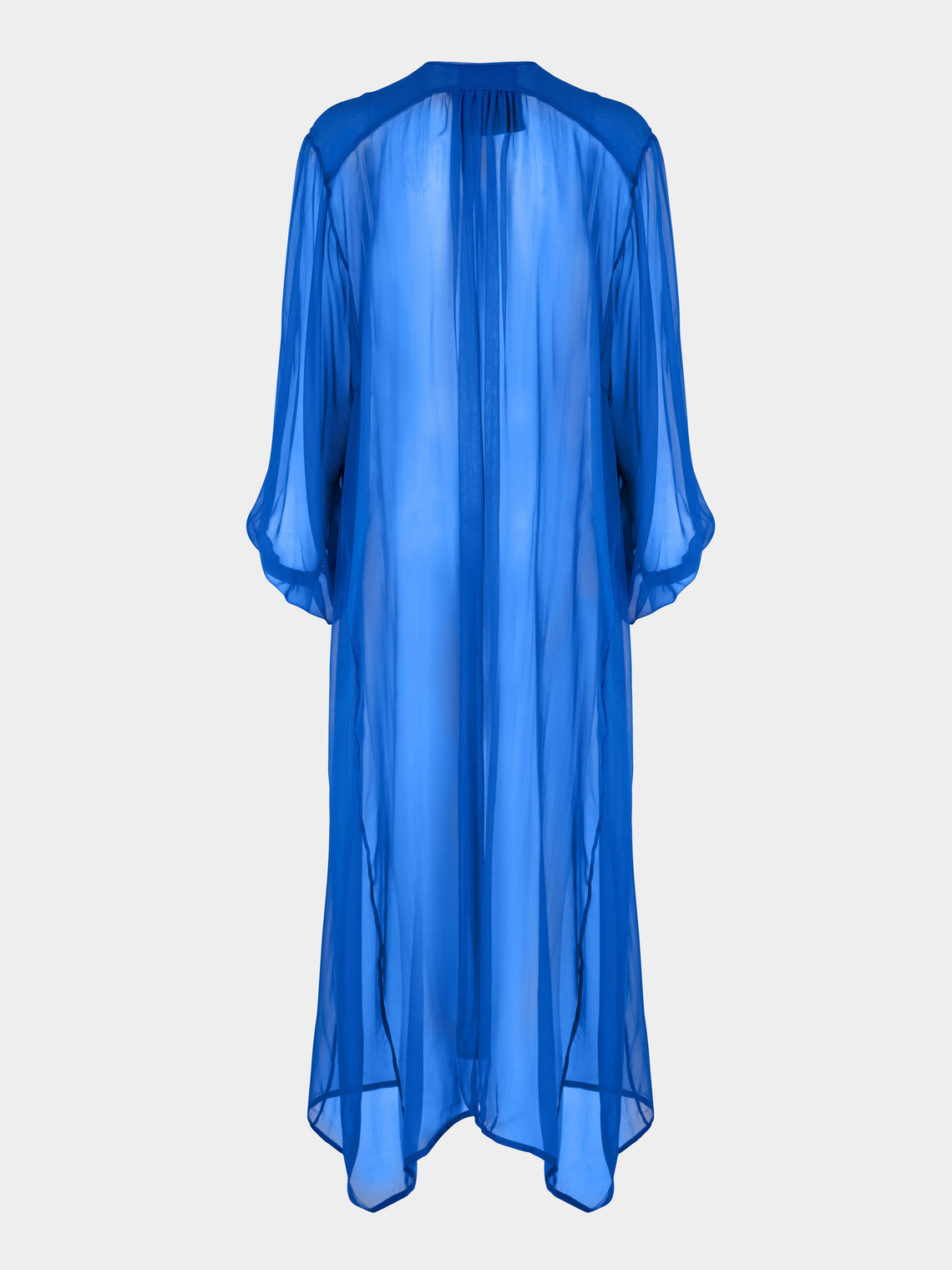 Les Vacances D'Irina - The Hazy Nipple Silk Long Dress | One Size - Blue - ABASK