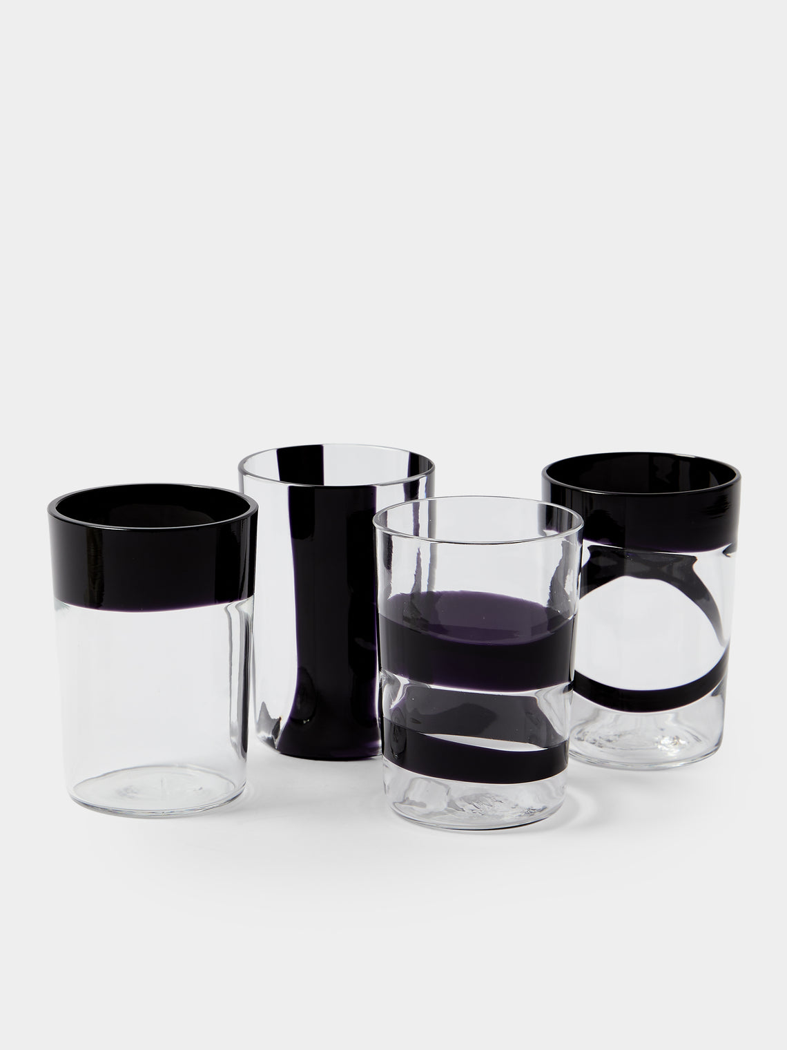 Venini - 2024 Peter Marino Hand-Blown Glass Tumblers (Set of 4) - Clear - ABASK - 