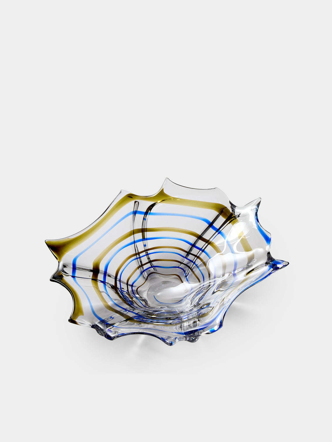 Antique and Vintage - 1980s Fornasetti Murano Glass Bowl - Blue - ABASK