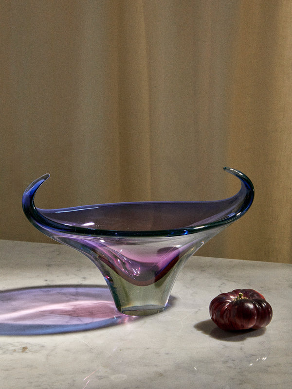 Antique and Vintage - 1960s Flavio Poli Murano Glass Bowl - Purple - ABASK