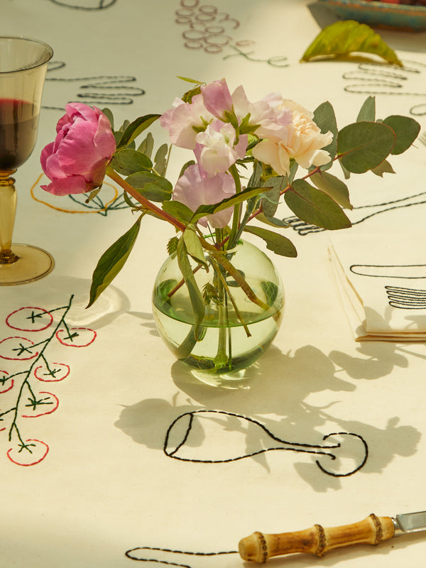 BV60 Flower Hand-Blown Crystal Bud Vase (4in/10cm)