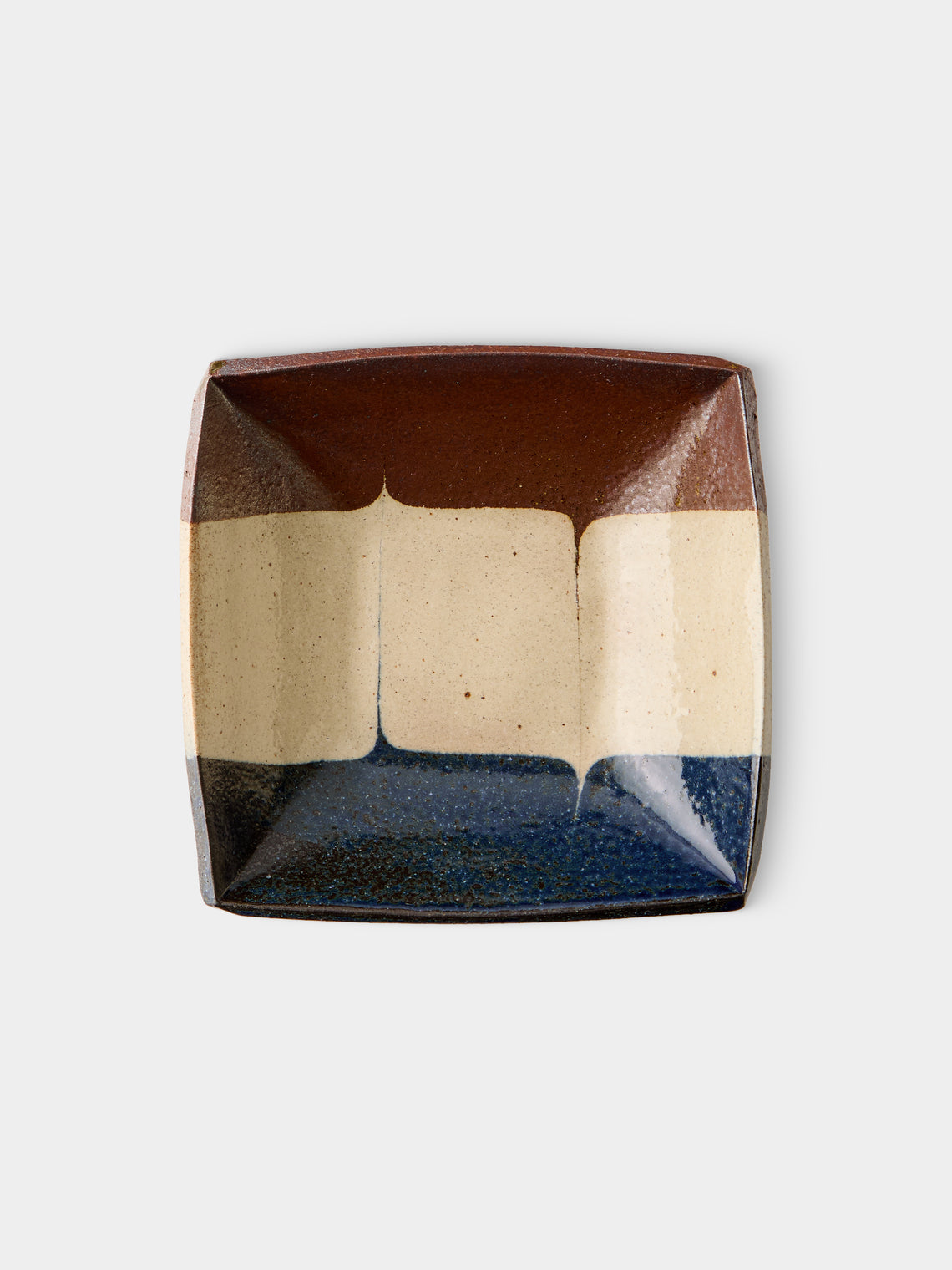 Makidani-gama - No. 1 Nerikomi Ceramic Square Plates – 6.5in/17cm (Set of 5) - Multiple - ABASK - 