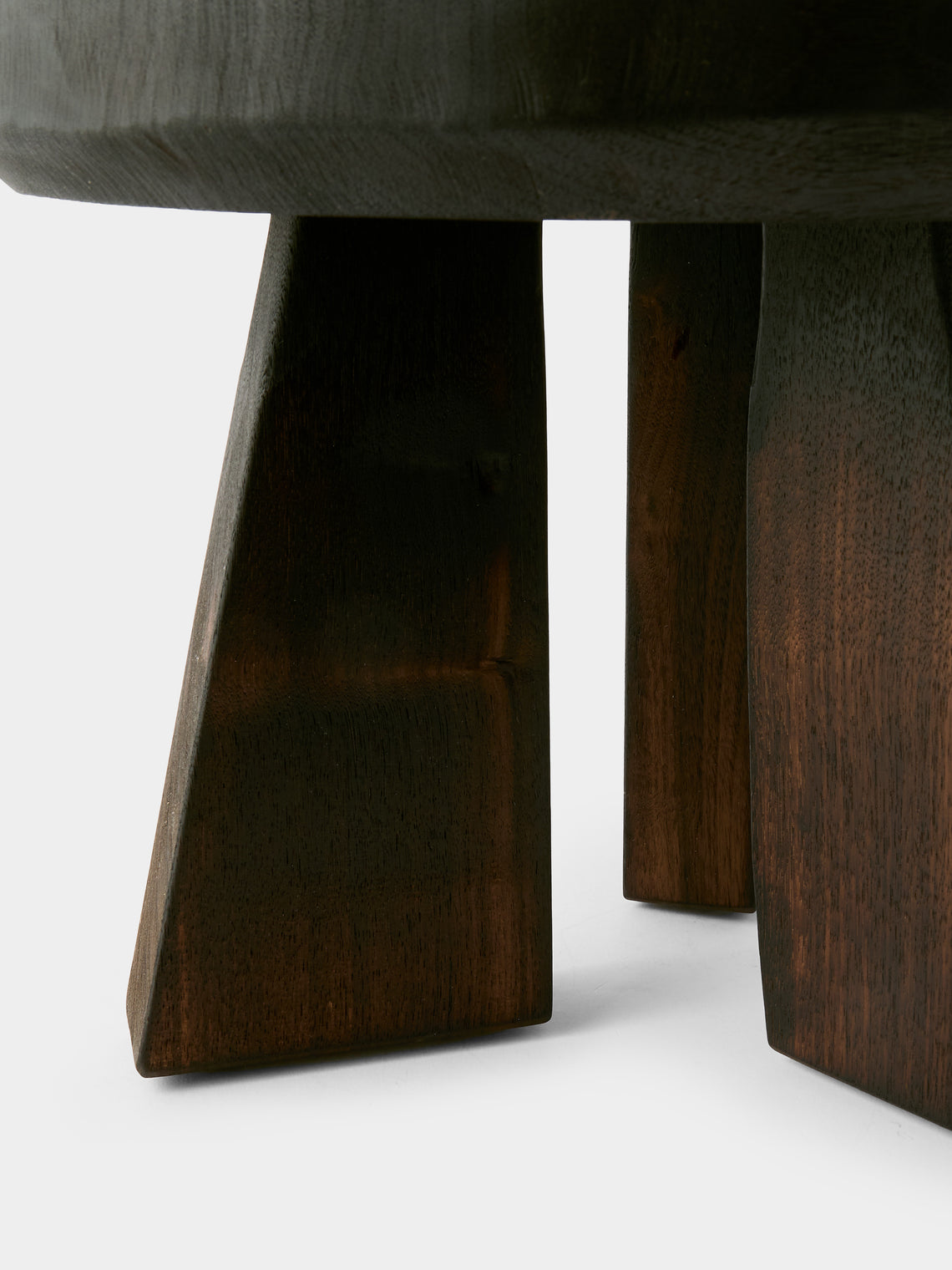 Riccardo Monte - Hand-Carved Oak Bath Stool - Brown - ABASK