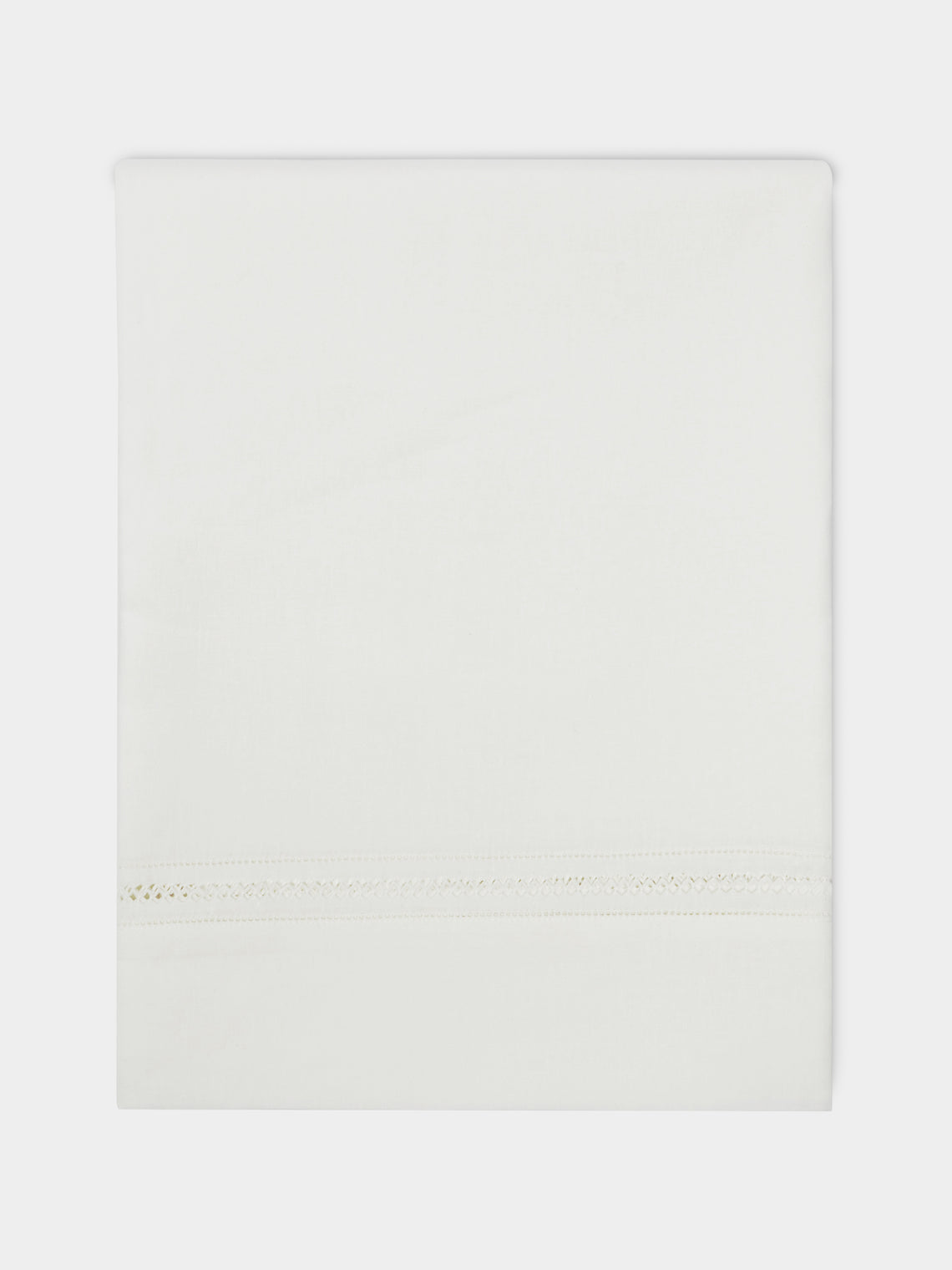 Volga Linen - Diamond-Stitch Linen King Top Sheet -  - ABASK - 