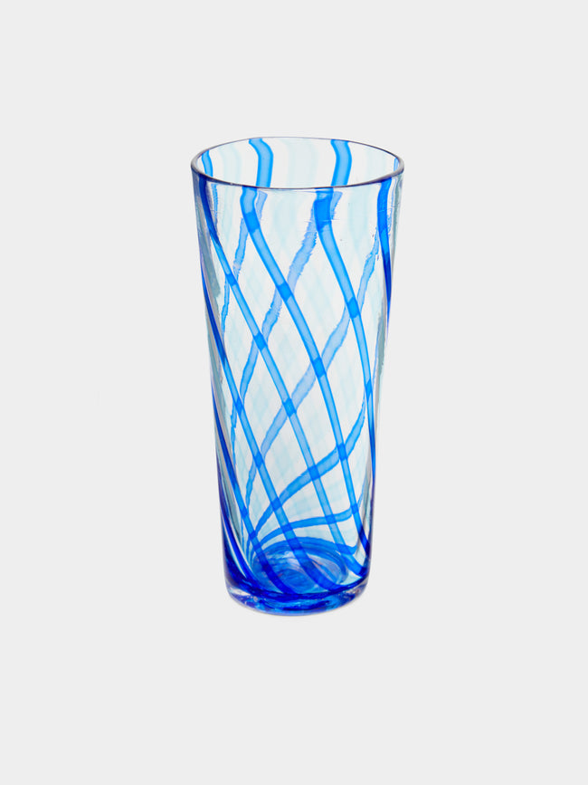 Emsie Sharp - Hand-Blown Glass Striped Highball -  - ABASK - 