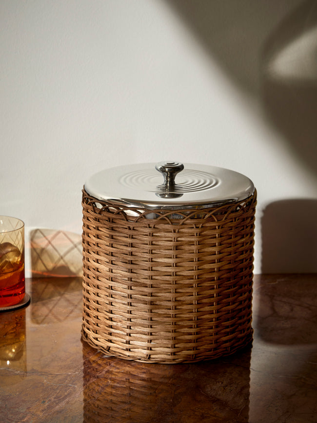 Pigment France - Menton Rattan Ice Bucket - Brown - ABASK
