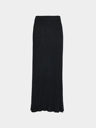 Arch4 - Isla Baby Goat Cashmere Long Skirt | Size: S - Black - ABASK - 