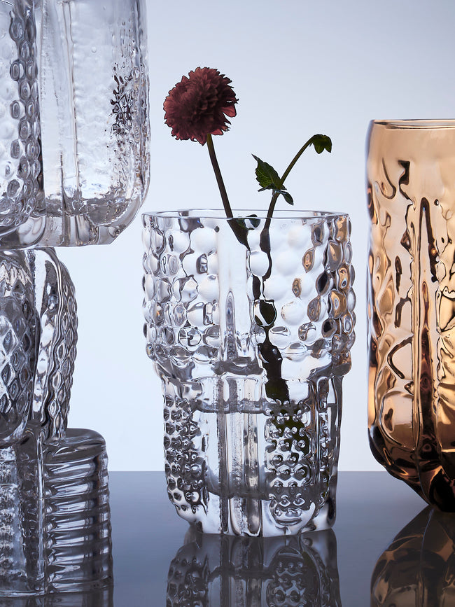 Hana Hillerová - Remix Hand-Blown Glass Vessel (9.5in/24cm) - Clear - ABASK