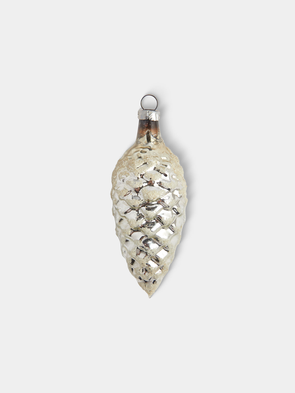 Antique and Vintage - Early-20th-Century Pinecones Glass Baubles (Set of 12) - Silver - ABASK