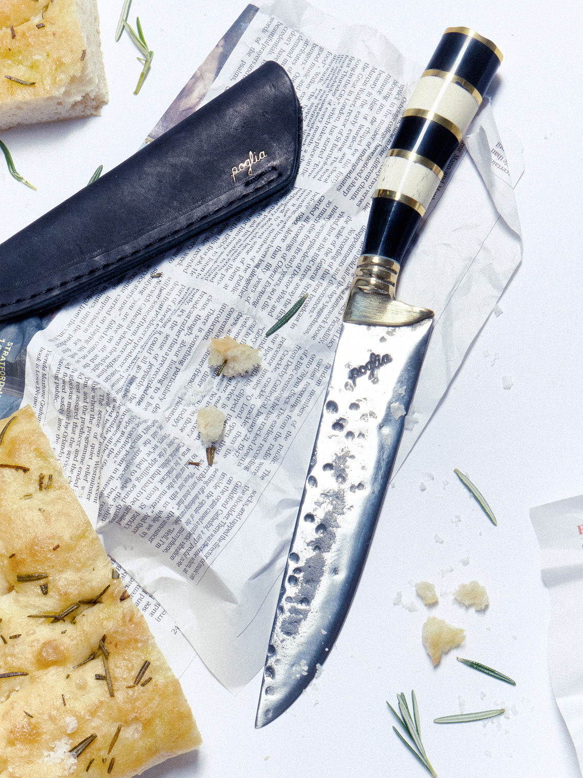 Poglia - Regal Horn, Bone and Brass Knife - Multiple - ABASK