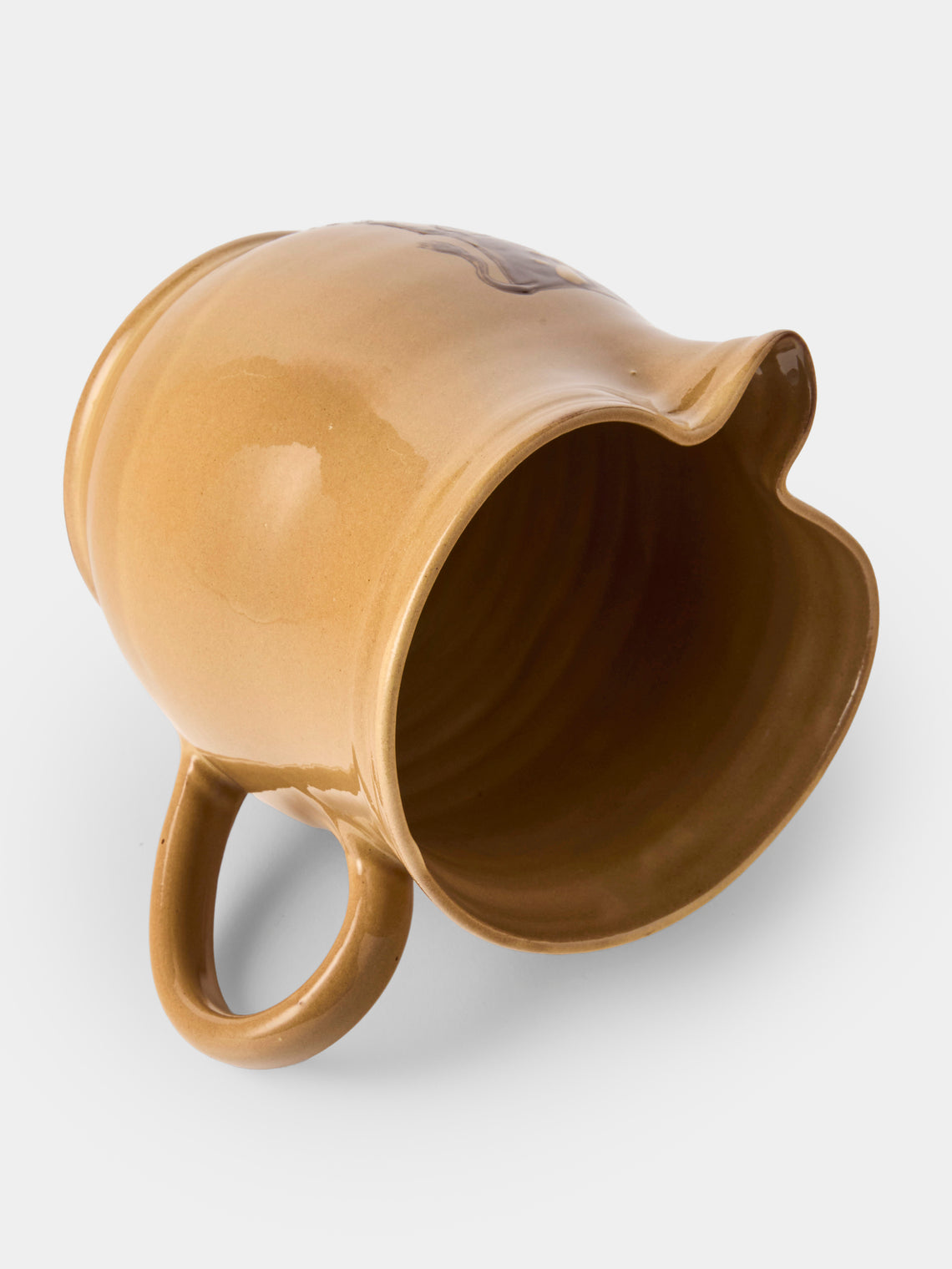 Poterie d’Évires - Cows Hand-Painted Ceramic Medium Jug - Cream - ABASK
