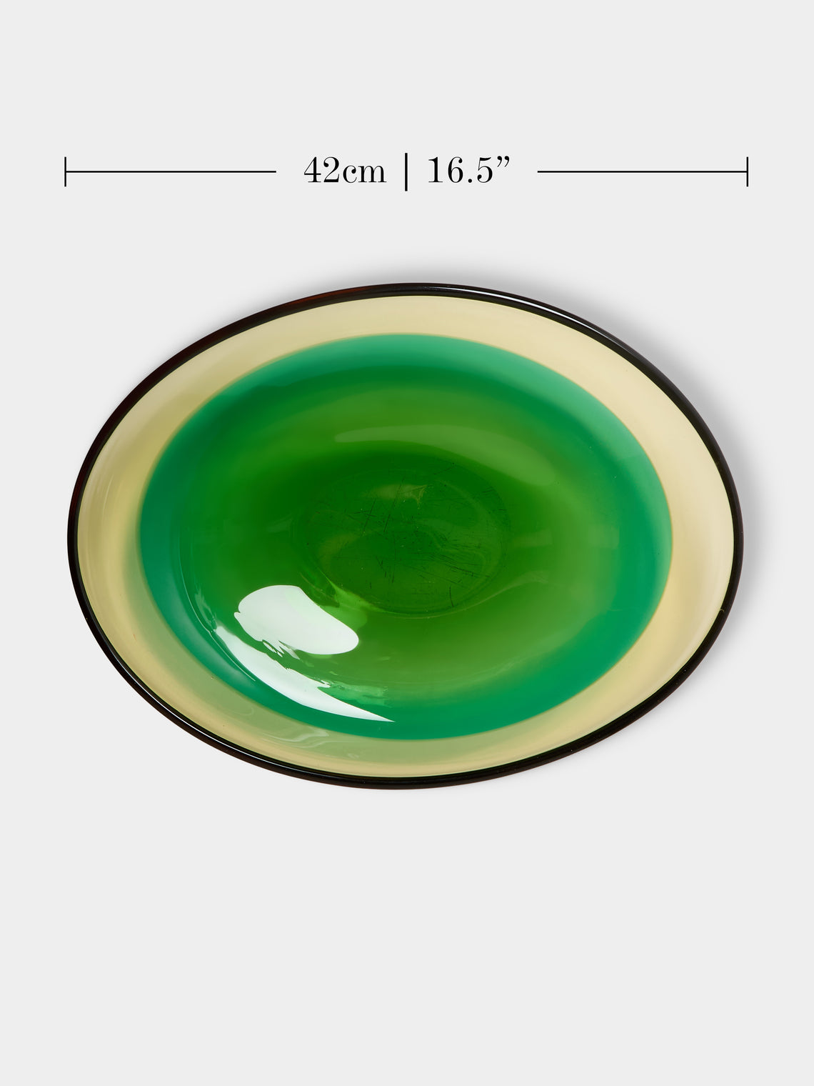 Antique and Vintage - 1960s Flavio Poli for Seguso Vetri d’Arte Murano Glass Centerpiece - Green - ABASK
