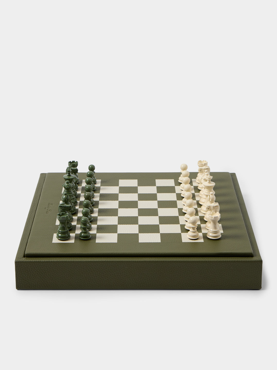 Hector Saxe - Leather Chess Set - Green - ABASK
