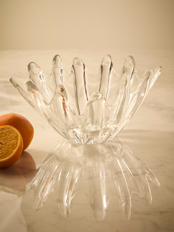 Antique and Vintage - Early-20th-Century Daum Crystal Bowl - Clear - ABASK