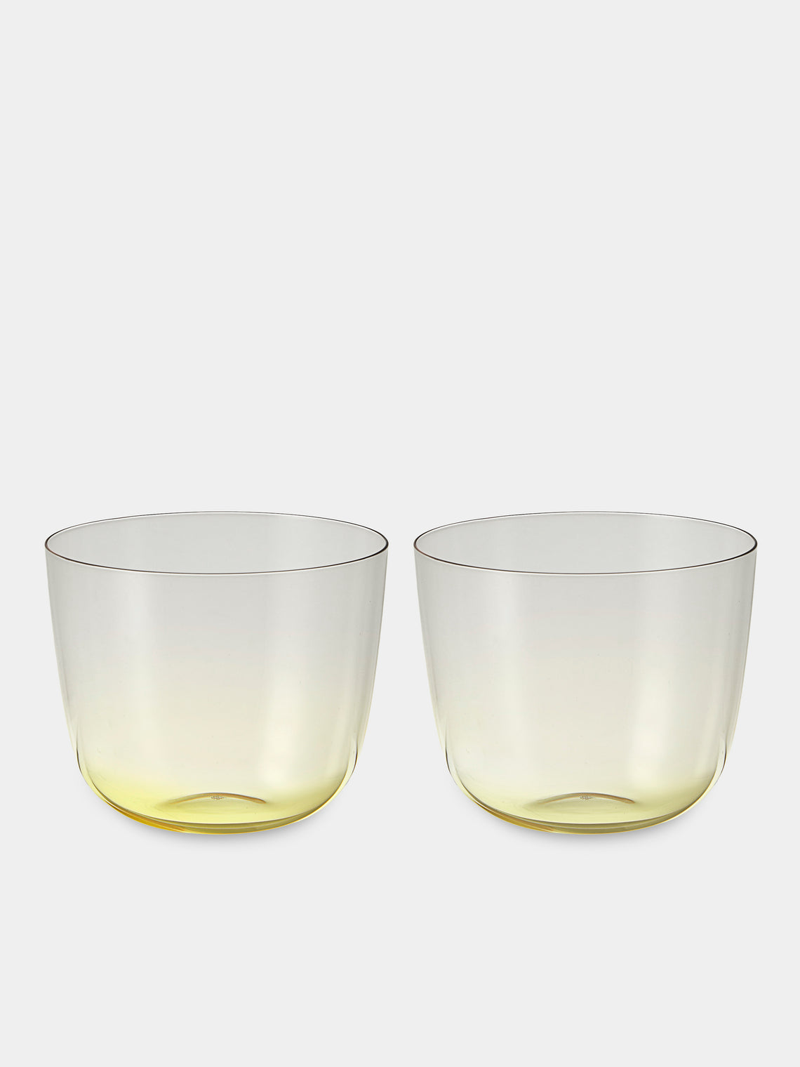 Lobmeyr - | Set of 2 | Alpha Crystal Tumblers - Yellow - ABASK