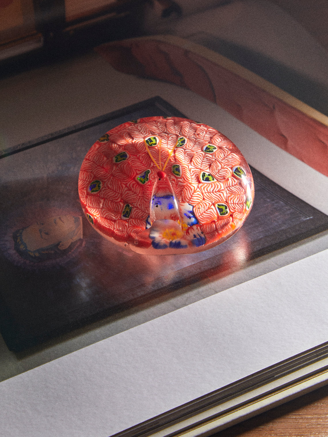 Antique and Vintage - 1930s Murano Glass Paperweight - Red - ABASK