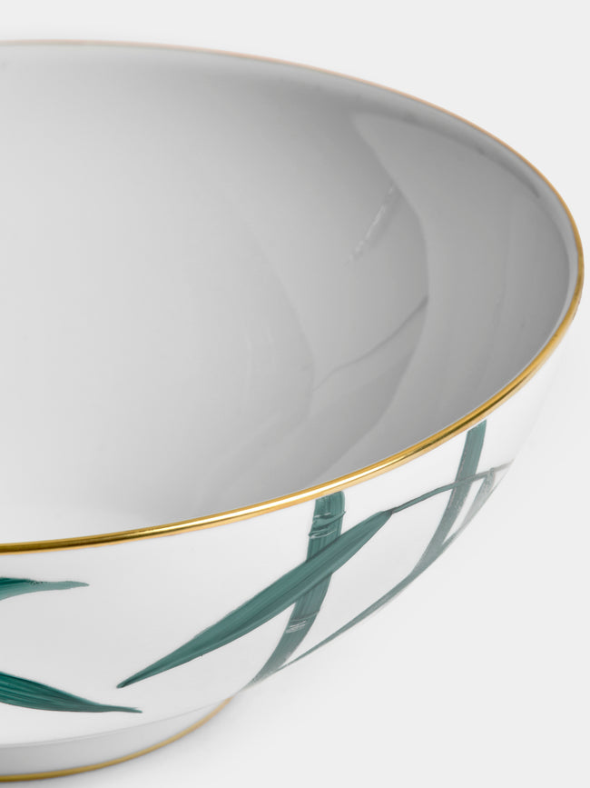 Marie Daage - Jardin d'Arashiyama Hand-Painted Porcelain Serving Bowl - White - ABASK