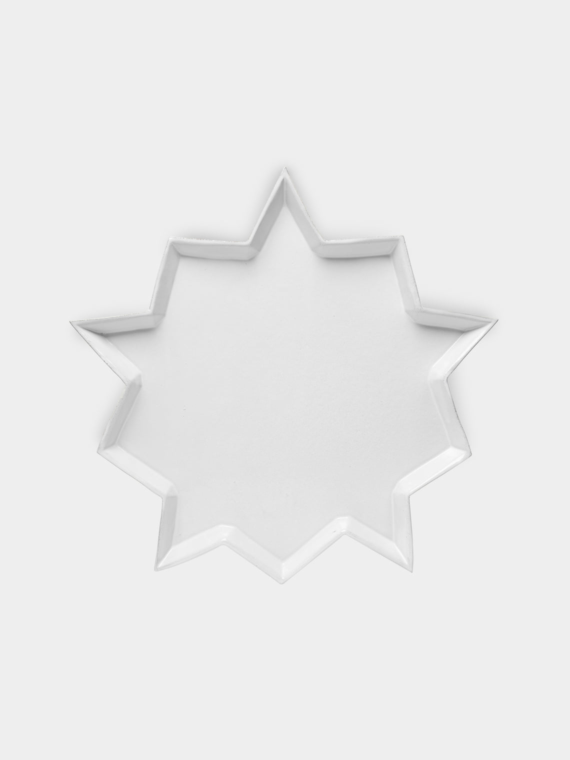 Astier de Villatte - Etoile Hand-Glazed Ceramic Dinner Plate – 14.5in/37cm (Set of 2) - White - ABASK - 