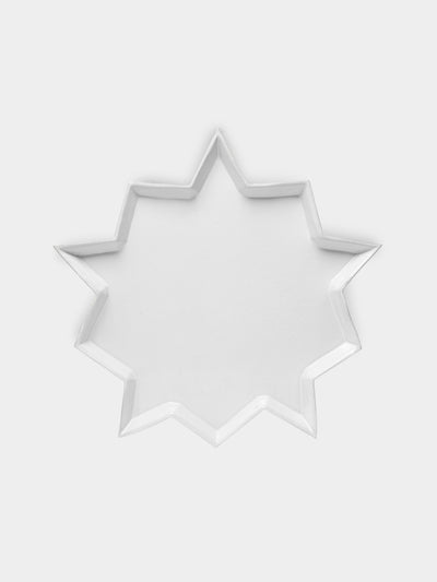 Astier de Villatte - Etoile Hand-Glazed Ceramic Dinner Plate – 14.5in/37cm (Set of 2) - White - ABASK - 