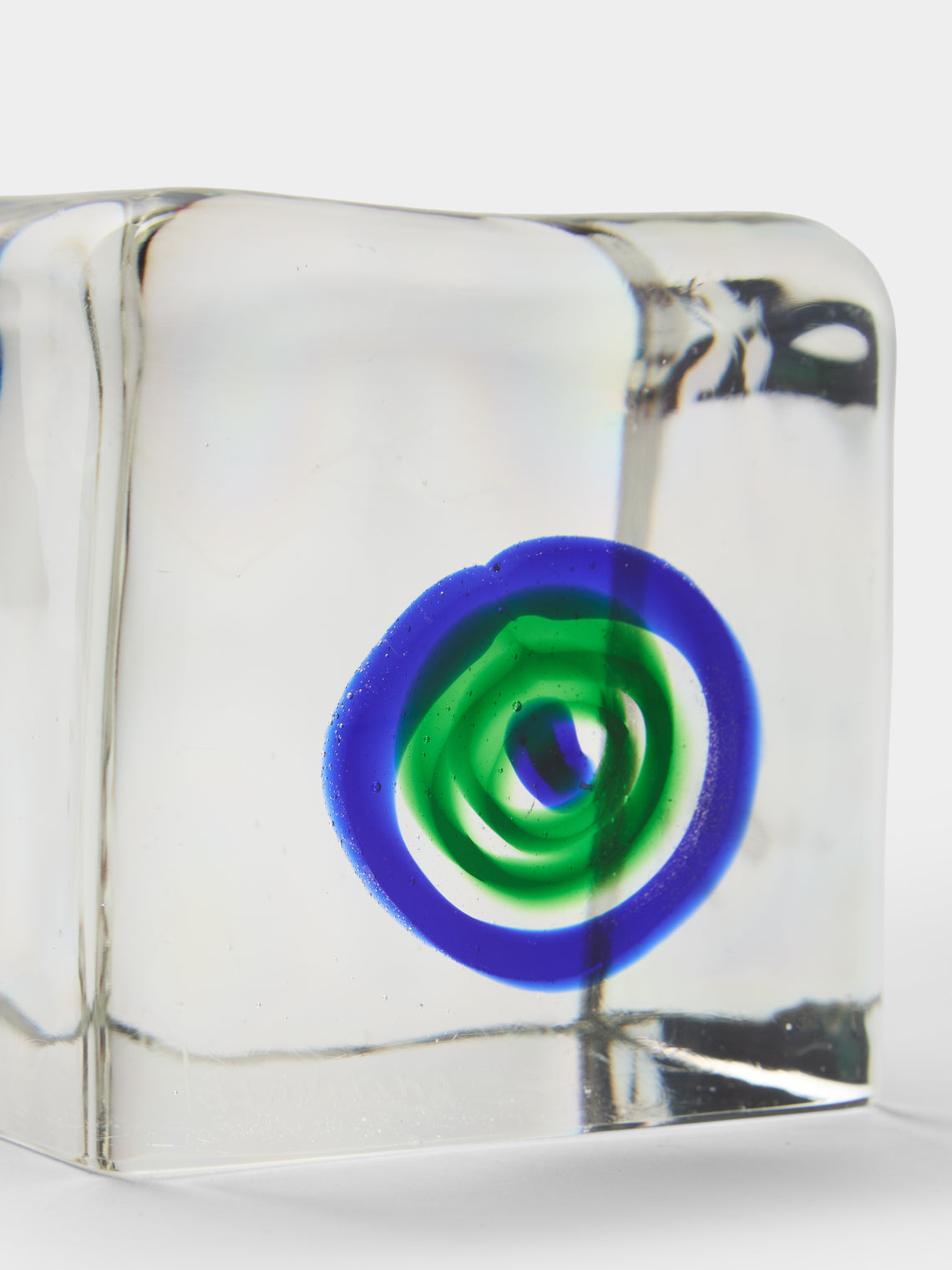 Antique and Vintage - 1980s La Murrina Murano Glass Paperweight - Green - ABASK