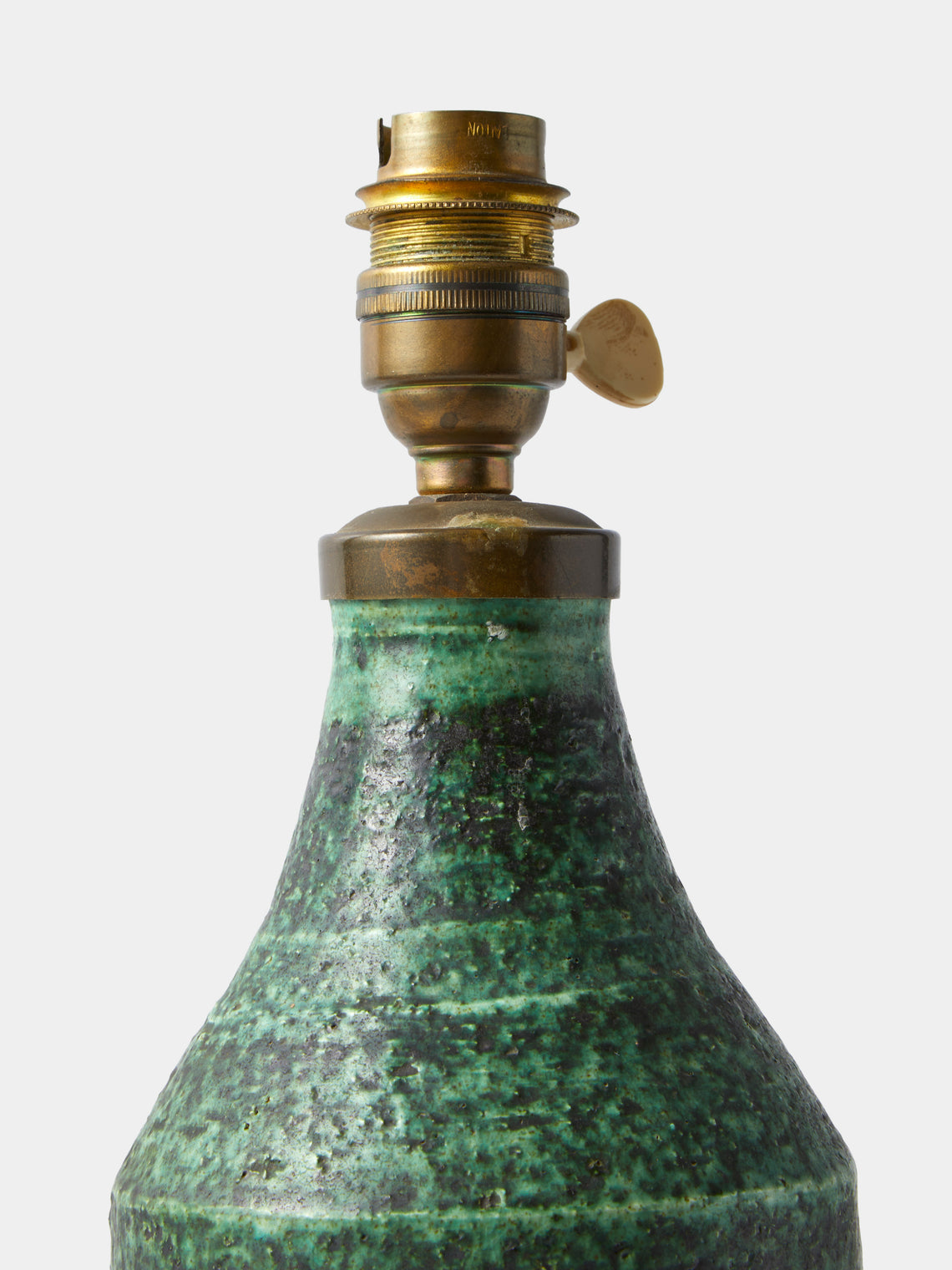 Antique and Vintage - 1960s Georges Pelletier Ceramic Table Lamp - Green - ABASK