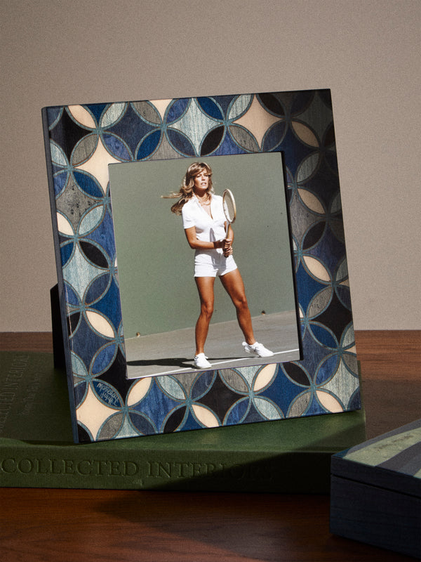 Mastellone Giuseppe - Wood Inlay Photo Frame (5x7") - Blue - ABASK