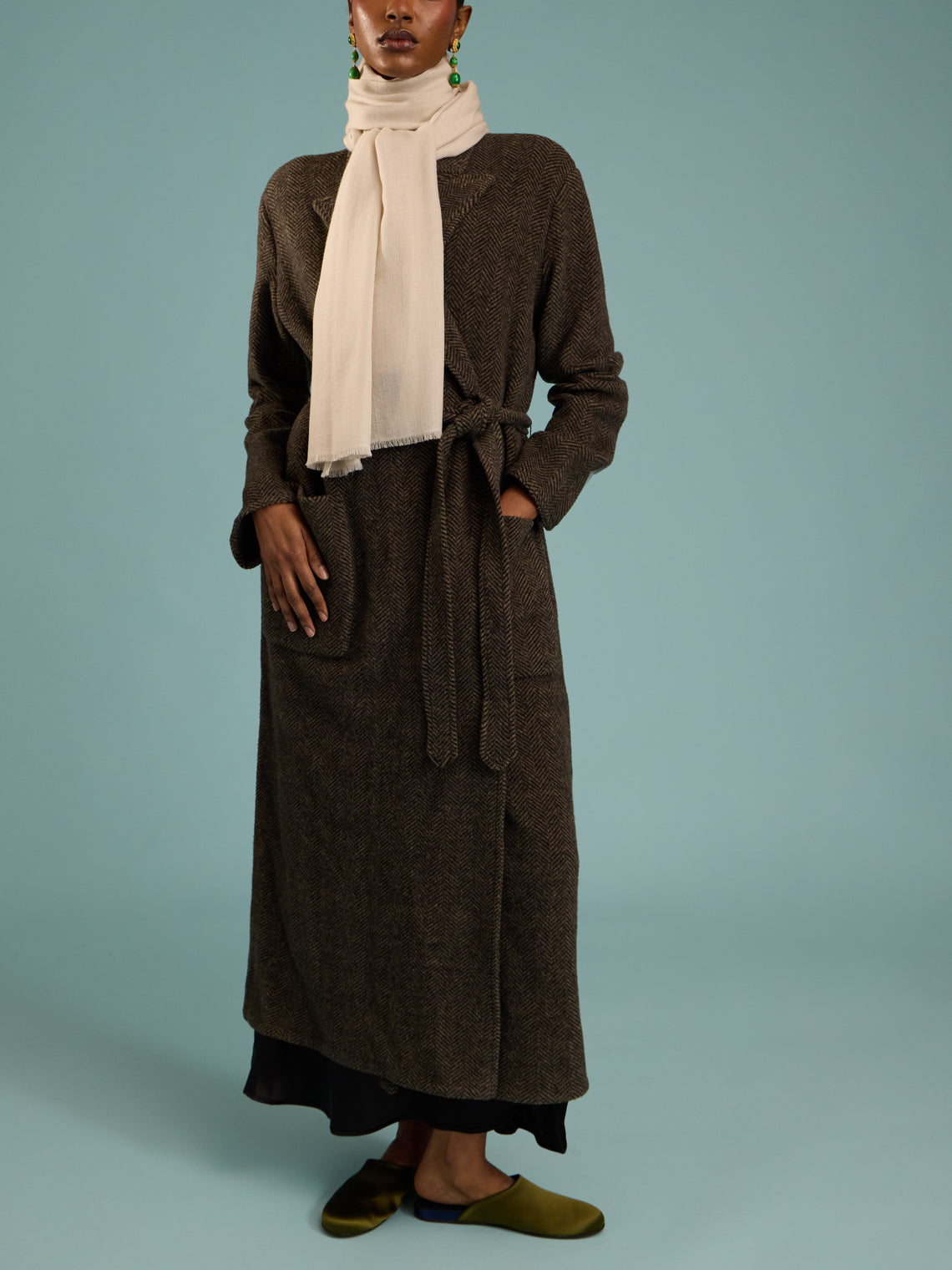 Denis Colomb - Kiri Cashmere Scarf (78.5in/2m) - Beige - ABASK