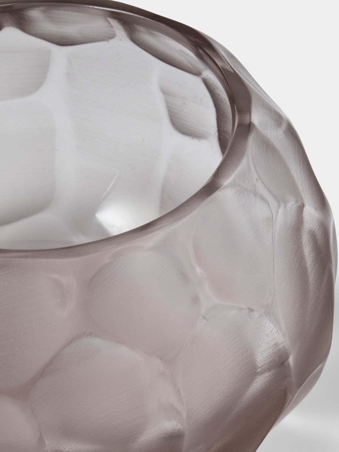 Micheluzzi Glass - Bocia Lilla Bamboo Hand-Blown Murano Glass Vase (6in/15cm) - Lilac - ABASK
