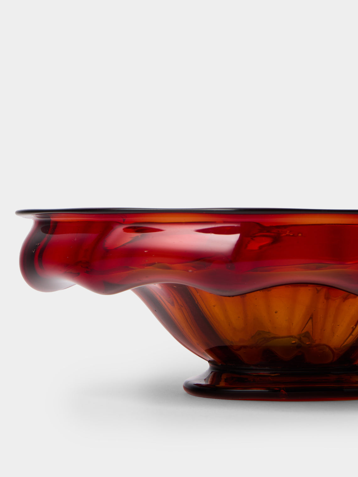 Antique and Vintage - 1920 Cappellini Glass Bowl - Orange - ABASK