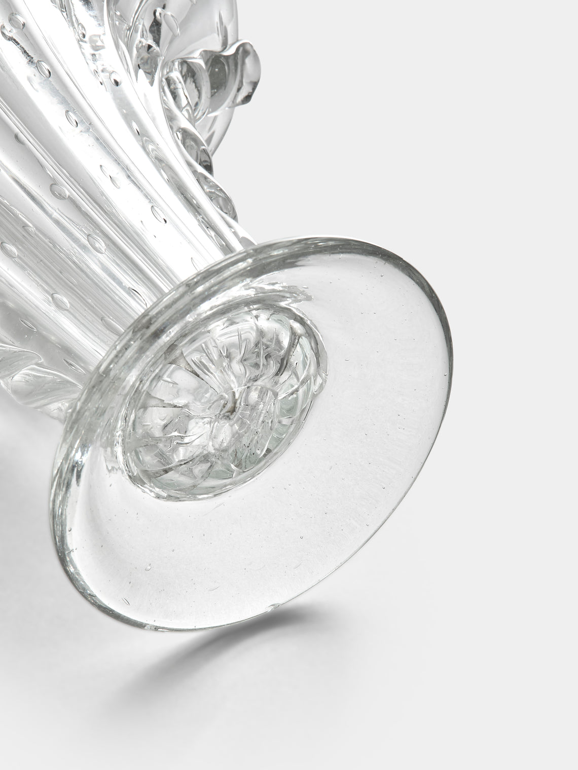 Antique and Vintage - 1960s Barovier & Toso Crystal Vase (8.5in/22cm) - Clear - ABASK