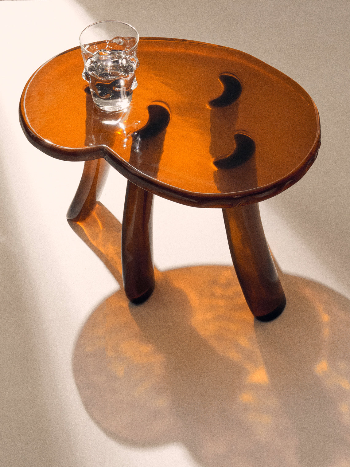 Szymon Keller - Lung Resin Low Table (18in/46cm) - Brown - ABASK