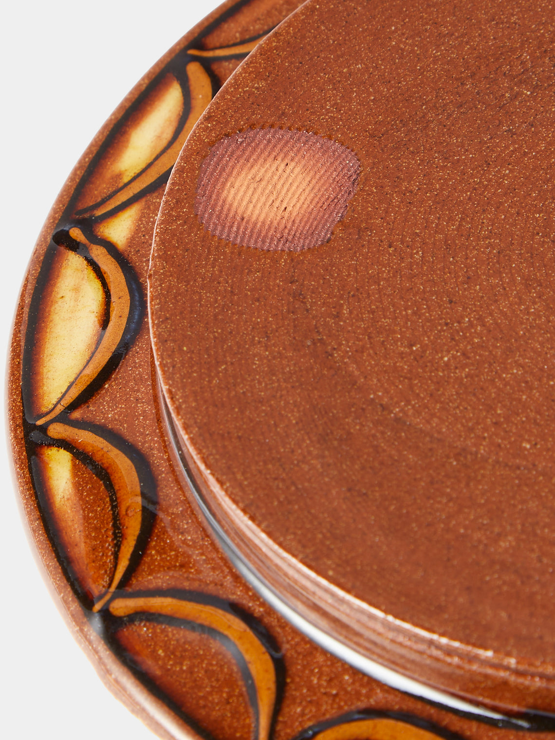 Fitch & McAndrew - Tulips Slipware Salad / Dessert Plate (7.5in/19cm) - Yellow - ABASK