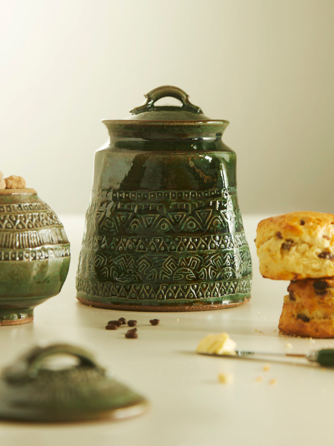 Matthew Foster - Ceramic Patterned Lidded Jar -  - ABASK