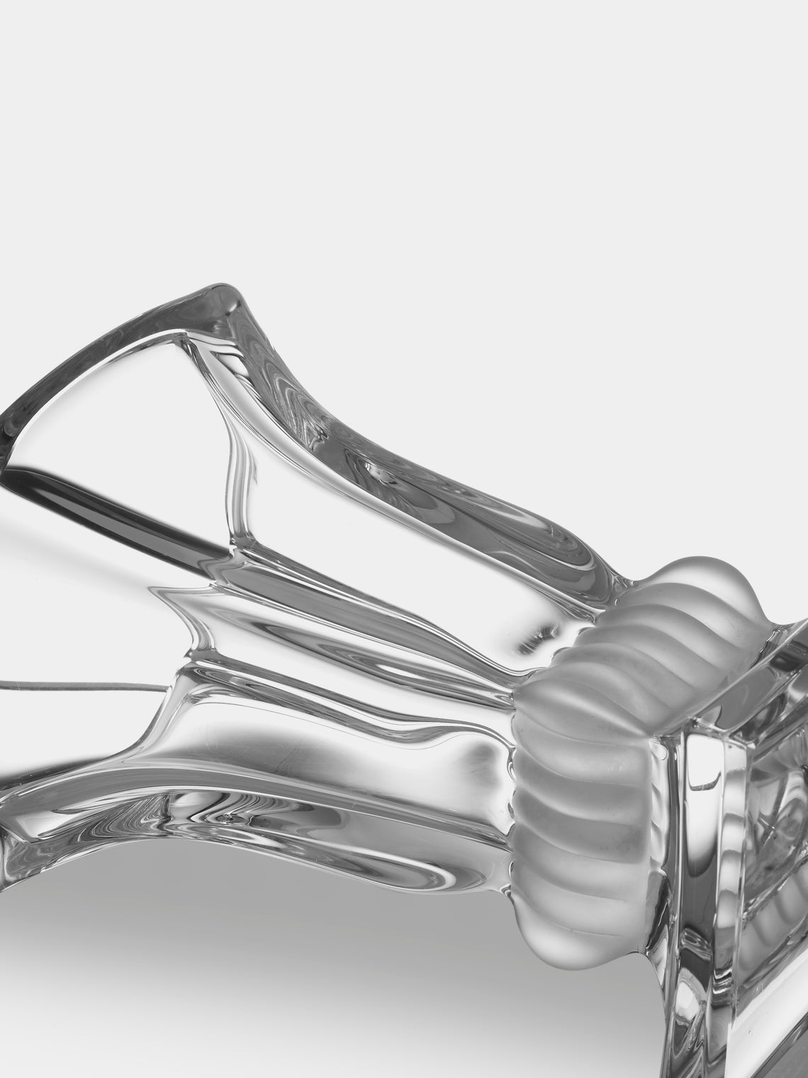 Antique and Vintage - Mid-Century Daum Crystal Vase (9in/23.5cm) - Clear - ABASK